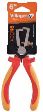 COMBINATION PLIERS VDE 117 Art no: 035504 Dimensions: 180 mm Material type: Chrom vanadium, Nickel plated Hardness: HRC55-65 EAN No.