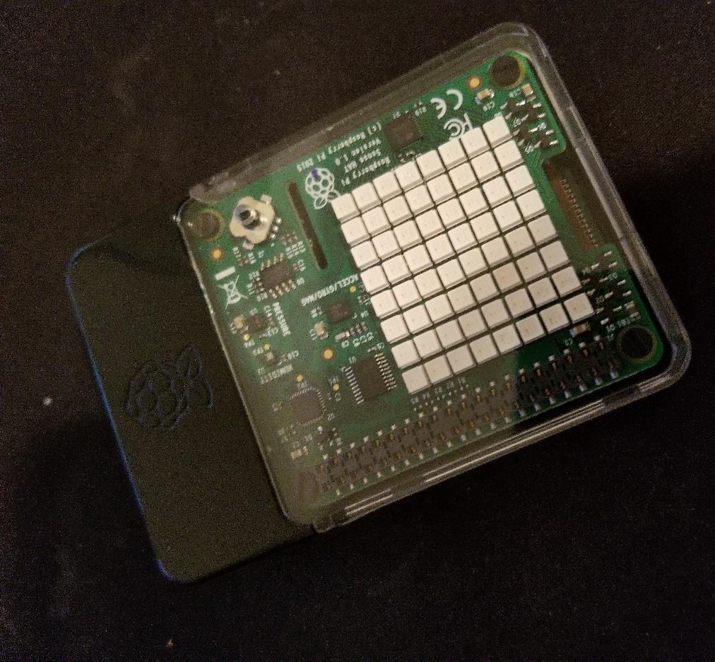 Figure 5-1: The Raspberry Pi data collection setup, inside of a small case.