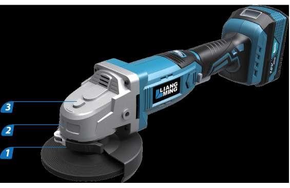Cordless ngle Grinder G-L0218 Cordless Polisher PO-L0118 Quick-Change wheel guard release allows