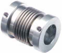 Metal bellow-type coupling Type /M with set screw Backlash-free, torsionally stiff Maintenance-free Low mass moment of inertia Easy assembly due to tolerance F7 Temperature range for size 5 to 12: