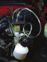 As old brake fluid is bled from the hydraulic system through the bleed screws, new fluid flows automatically from the reservoir to replenish the master cylinder. Large 40 oz (1.