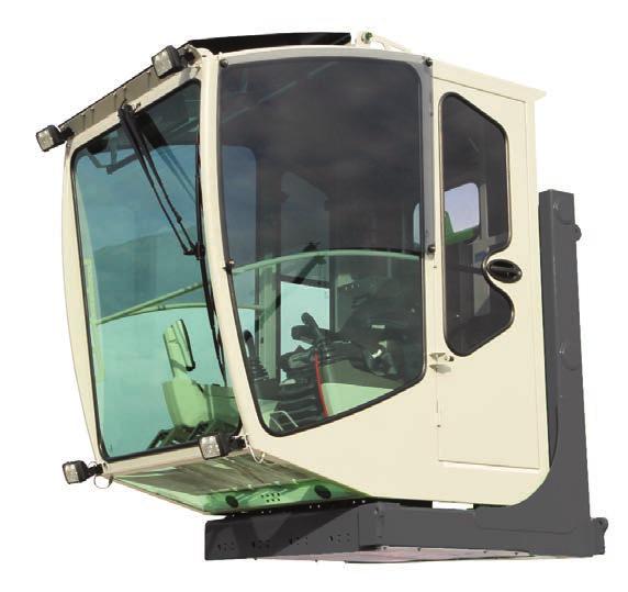 IMPROVED OPERATOR CONTROL: THE DRIVER S CABIN - spacious and comfortable environment - heat and sound insulated walls and roof - ergonomic, air-cushioned operator s seat with joystick