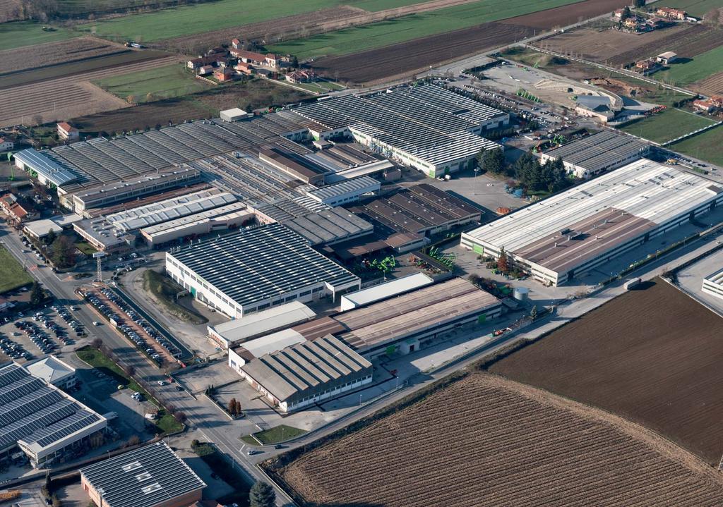 Merlo's factories in San Defendente di Cervasca (Cuneo) cover an area of 300,000 m 2