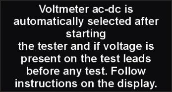 You can turn OFF the Tester without having to wait for Auto-off. To Turn-Off and switch OFF the tester immediately, Depress the 1kV key for 5 Seconds.