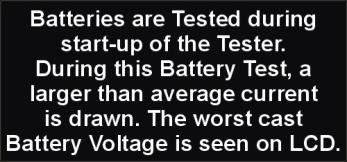 The current Drawn from the batteries is about 300mA. While current is drawn, the total battery voltage is measured and displayed.