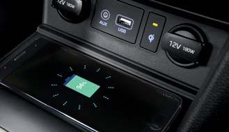 charging Located in the centre console, a wireless