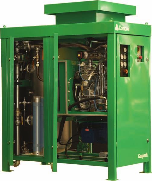 Contained within a weatherproof acoustic enclosure, the units include a 4 stage air cooled compressor, gas recovery vessel, filtration and control panel.