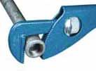E-100 / E-175 / E-9100 SET OF SPARES T A = Roller / Adjuster screw T B = Circlip 152 HIGH-SPEED PIPE WRENCH with screw adjuster T GEDORIT powder-coated blue hammer finish T Forged components T