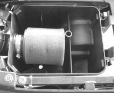 MAINTENANCE CLEAN AND REPLACE AIR FILTER Air filter is located under fuel tank.