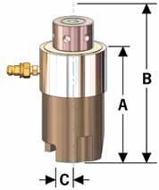 Each cylinder covers different stud sizes, only 6 different sizes cover stud-sizes from M20 to M64. Technical data model CST metric Load cell Art.-No. Adapter kits Art.-No. Bolt size Capacity kn oder KN Hydr.