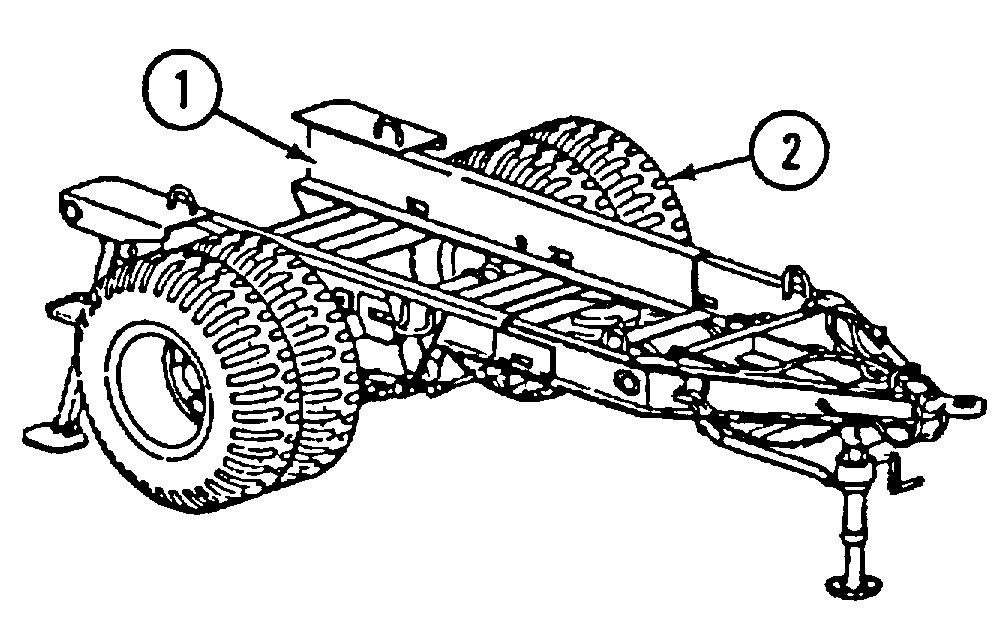 5-2. INSTALL TRACKED SUSPENSION. This task covers: Section II. INSTALLATION INSTRUCTIONS a. M200A1 Trailer Axle/Tire Assembly Removal b. M200A1 Trailer Modifications c.