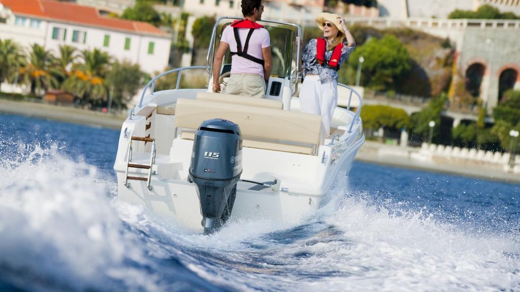 Relax - and enjoy our blend of power with economy With the F150 and the latest-generation, lightweight designf115, you can truly relax on the water powered by the cleanest, most efficient engines on