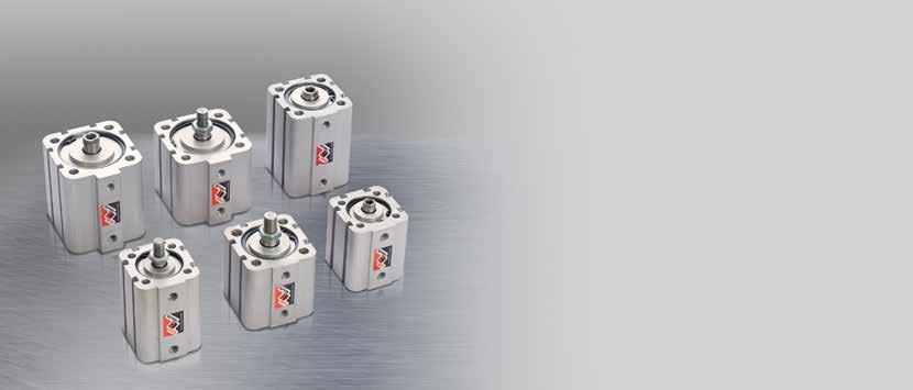 ISO ompact Pneumatic ylinders imensions (ll dimensions in mm) Space saving, compact and light weight design imensions as per ISO 87 Low friction, long life seals Large clamping force in relation to