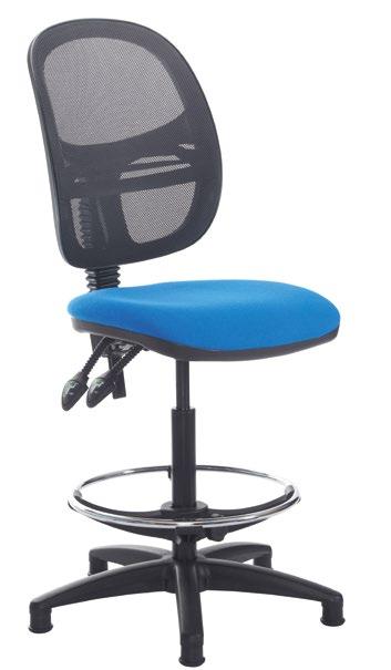 Vantage Plus - & mesh back draughtsmans chair 0 back or mesh back with