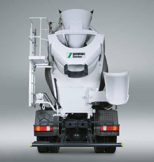6 7 An optimised drum geometry and arrangement of the mixing spirals as well as additional weightreduced equipment are the reason for an extremely light mixer body.