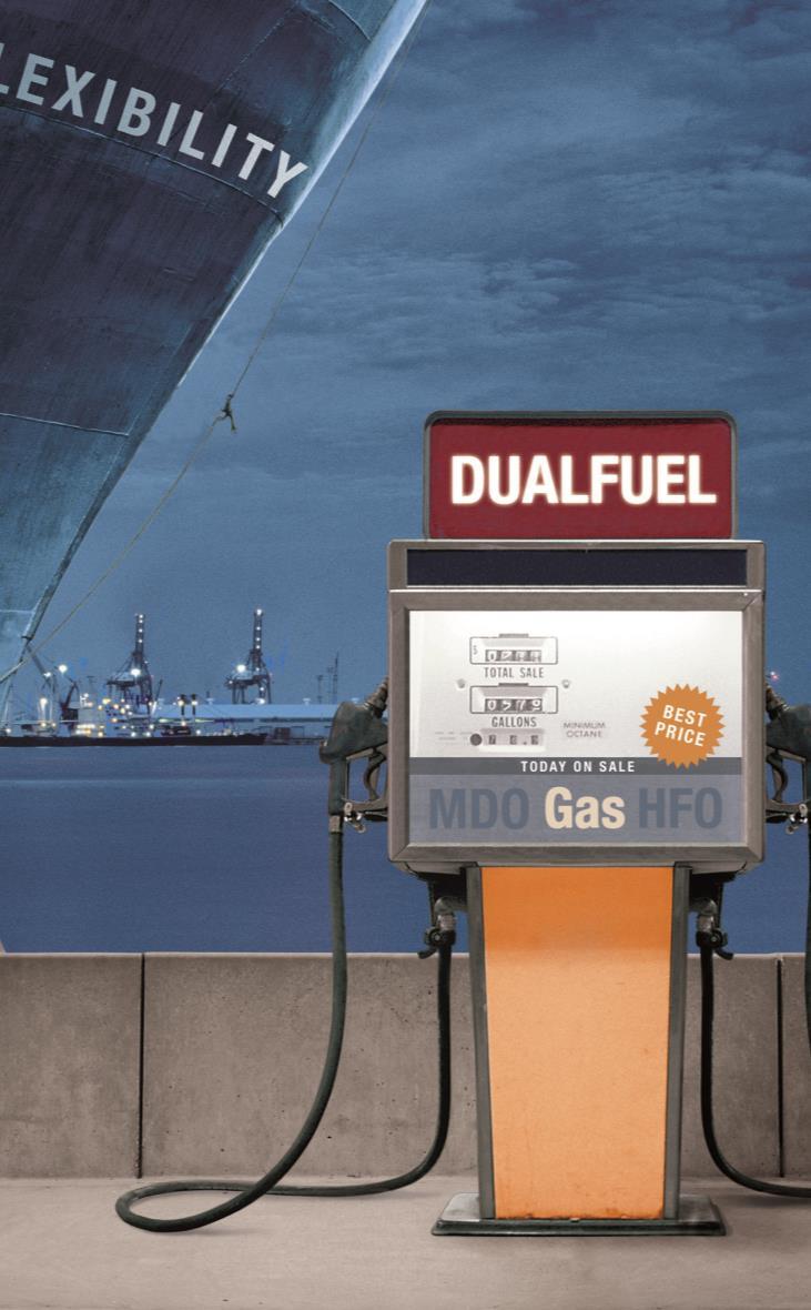 Introduction and motivation for Dual Fuel technology Fuel price comparison 40,00 Price / MWh 37,40 35,00 30,00 25,00 30,83 25,58 Gas Oil is 20% more expensive than LNG 20,00 15,00 10,00 HFO