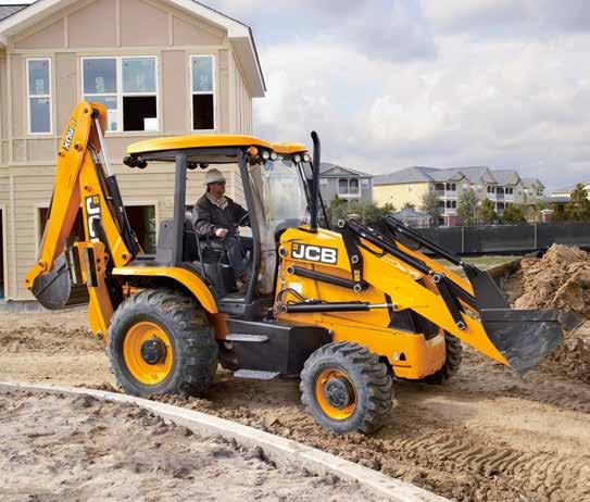 1 The JCB EcoMAX engine produces its peak power and torque at low engine speeds, which makes for exceptional