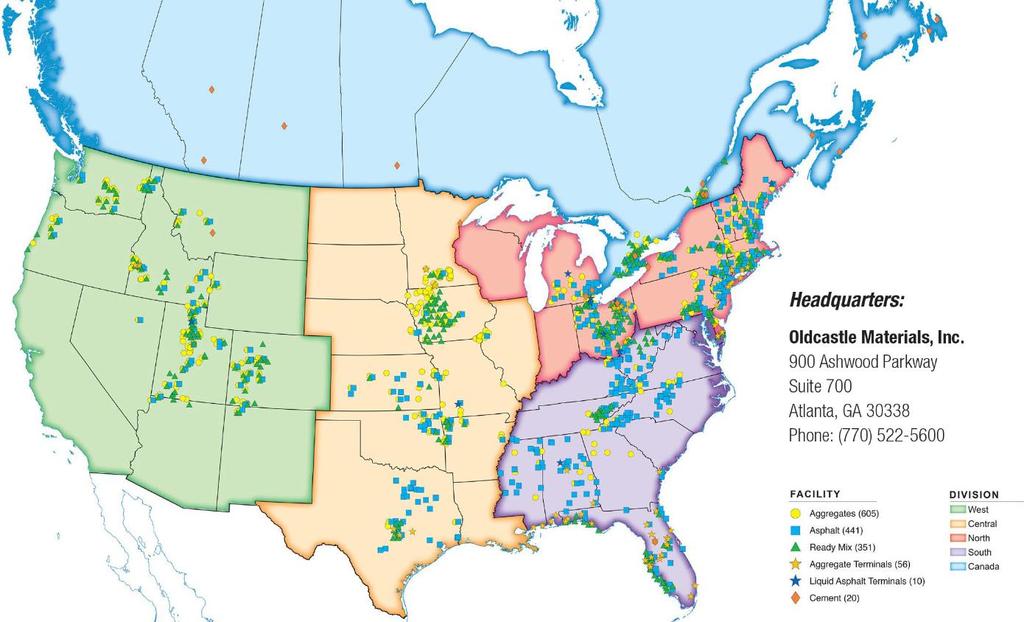 Americas Materials Locations 1,500+ Employees 28,000+