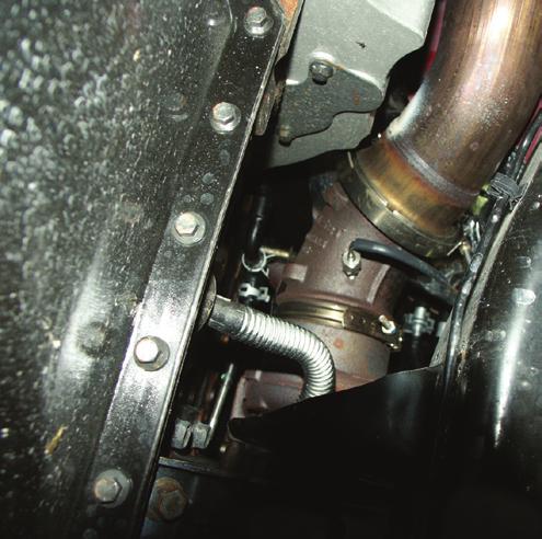 Post-turbo mount: 1. Find a location on the exhaust pipe that is 3-6 downstream from the turbo charge output. Then drill a 5/16 hole and run a 1/8 pipe tap into the hole.