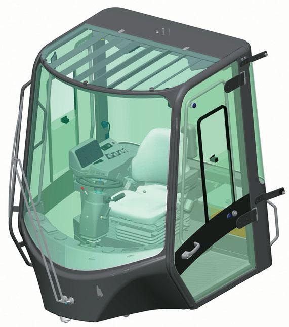 rear screens. Wide-view rear view mirrors are tted inside the cab. The truck is available with a comprehensive set of road- and work lights and an orange ashing beacon.