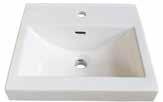 Sinks - Specialty S-11018W1 18x16 Ceramic Sink w18 x d16 x h2½ / with overflow Pre-drilled: W1 / single hole