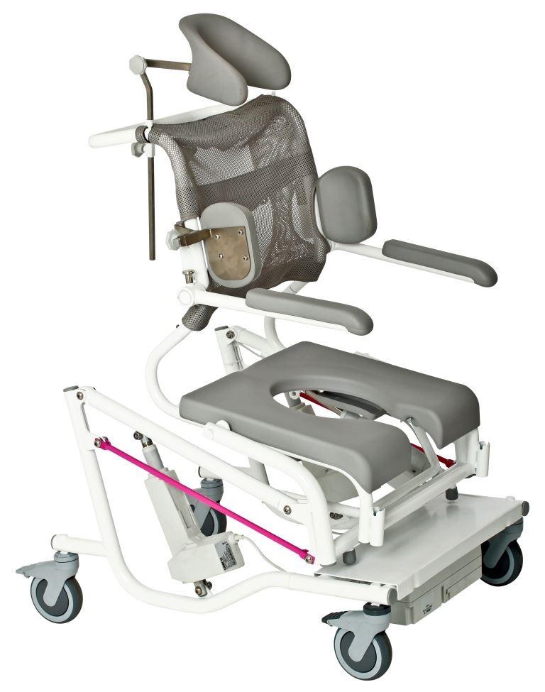 The electric height and tip function is stepless and independently adjustable.