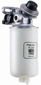 Filter systems PreLine 250 MAIN FEATURES AND ADVANTAGES For use with diesel fuel DIN ISO 590 (5% FAME) DIN 51 628 (7% FAME) kerosene JET-A1 For volume flow rates up to 250 l/h Use of multigrade high