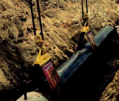 They are unsurpassable as a lifting device for laying pipelines whenever high carrying load capacities and great supporting areas are needed.