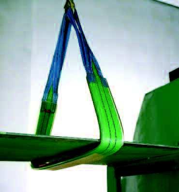 Eye slings With permantent coatings Permanent coatings with a minimum thickness of 5 mm are advantageous if goods of small weight and width have to be transported with web slings of short effective