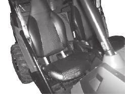 FEATURES AND CONTROLS SEAT BELTS This vehicle is equipped with three-point lap and diagonal seat belts for the operator and passenger.
