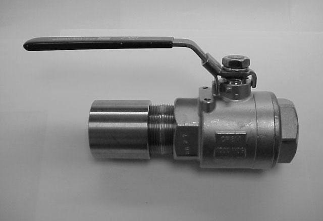 Ball valve kit includes a 1½ in. full port ball valve, a 1½ in. to 1 in. reducer, and a 1½ in. close nipple.