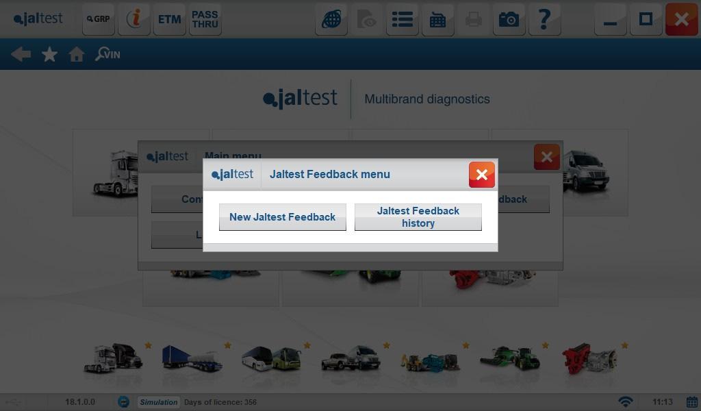 1.2. Improvement in the management of Jaltest Feedback It is possible to save