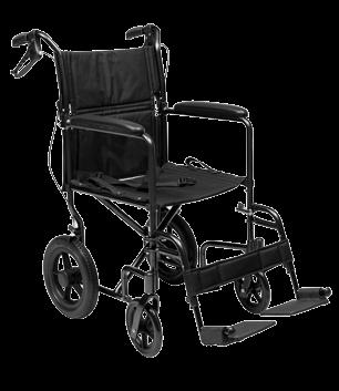 detachable swingaway footrests Comfortable fixed full length arms with padded armrests Comes standard with 3" leg