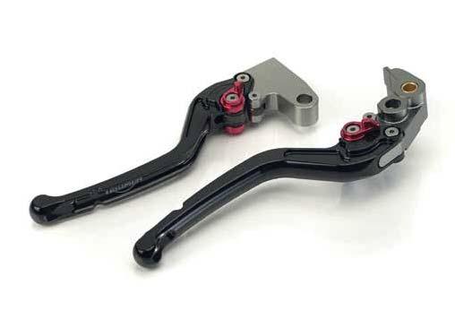 resistance. A9618171 CNC MACHINED ADJUSTABLE REARSETS 0.7 Fully machined rearsets offering 20mm of lateral and vertical adjustment. Finished in anodised grey and black with carbon fibre heel guards.