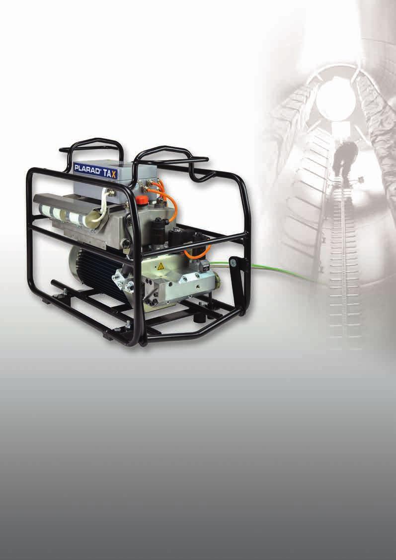 Electric Hydraulic Power Packs 31 TAX the pump for tensioners Guide to wind the cables around Power Pack Flow rate