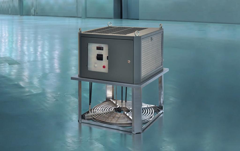Series type E Standard immersion chillers for mounting in the capacity range 1.7 kw to 115 kw.