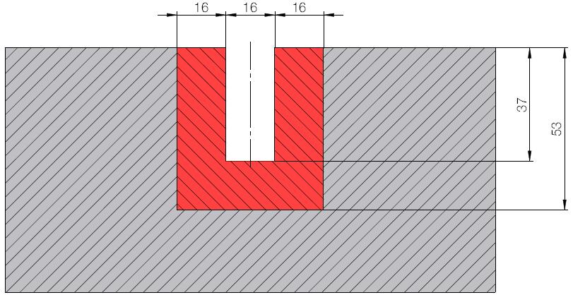 Grinding information The red area must be free of ferromagnetic