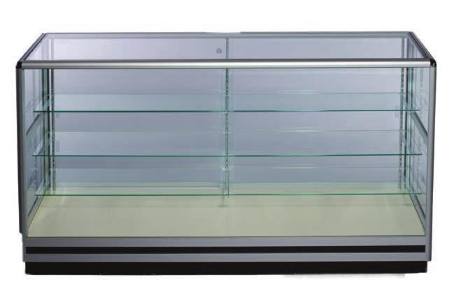 Ultra Line ULTRA LINE FEATURES: LED lighting available in: 3000K Yellow 6000K White Aluminum frame Black or matte white exterior Glass sides Glass sliding doors with lock Rear storage area with lock