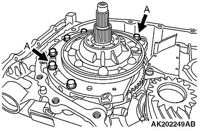 26. Remove the oil pump mounting bolts (six