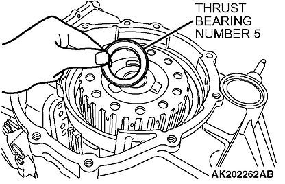 Remove thrust bearing number 5. https://my.