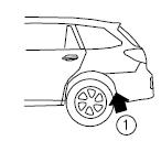REMOVE REAR BUMPER FASCIA 7 With a screwdriver, release () small push pin fastener per side on the LH/RH fascia wheel well. Use the tip of the screwdriver to push the center of the pin.