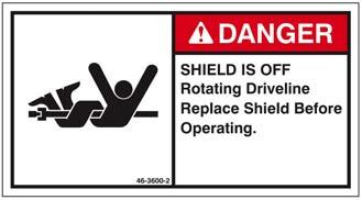 Safety signs are for operator protection