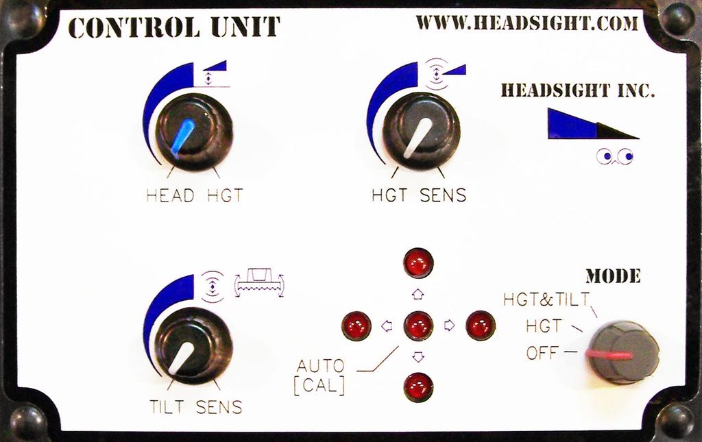 Operation Control Unit Layout 1 2 Operation 4 5 3 1. Head Height knob: Adjusts Head Height; MODE must be set to HGT or HGT & TILT 2.