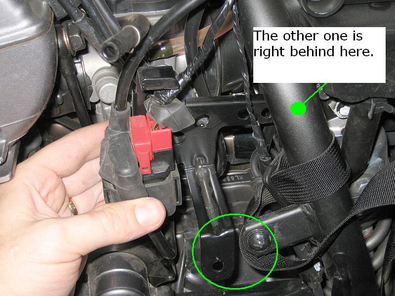7) Then, remove the screws that hold the starter relay bracket