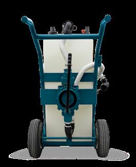 Welded aluminum, polyurethane coating, two wheeled cart design -12 pneumatic tires WC-25 Series Model Selection Model WC-25 Pump Out Caddy 63696-00 Accessories for Salt Water Environments Tank Hose