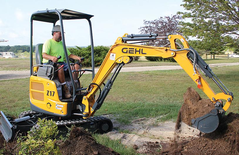 The Gehl Z17 compact excavator is small in size, but big on power.