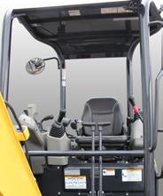 INNOVATIVE DIGGER PROPORTIONAL LARGER CAB features state-of- HIGH