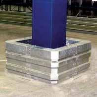 of 180 mm Can be hit from both sides due to the box beam on top of the posts Posts with and without