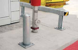 Bollards with and without base plate