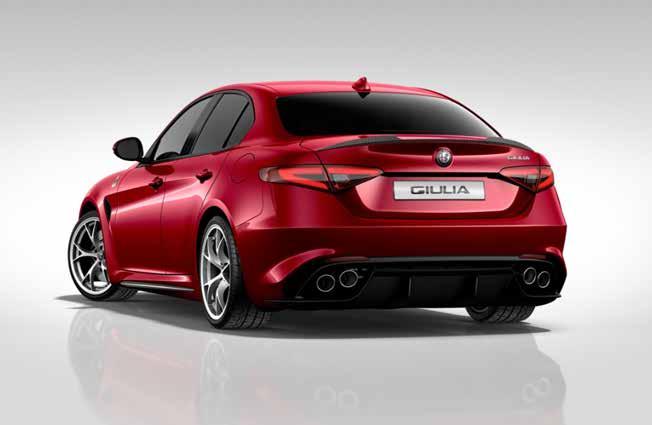 2 L/100km CO 2 Emissions - 189 g/km Features: 19-Inch Forged Alloys Carbon Fibre Alfa TM Active Aero Splitter Monza Exhaust with Quad Tips Carbon Fibre Bonnet, Roof and Rear Spoiler Red Brake